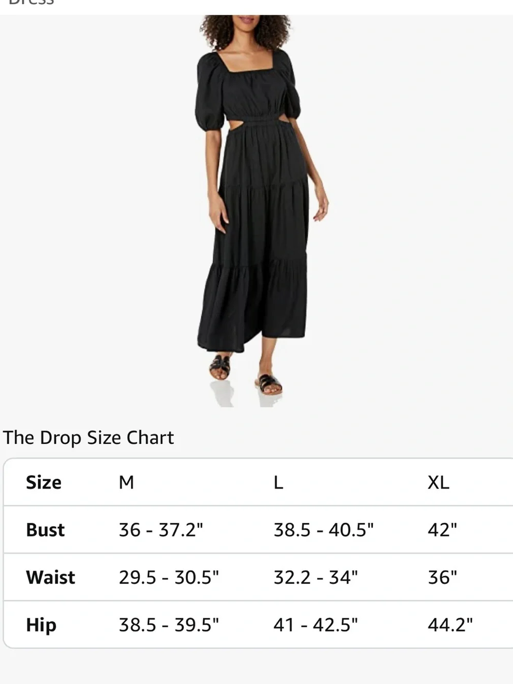 Anaya Square-Neck Cut-Out Tiered Maxi Dress - Picture 4 of 12